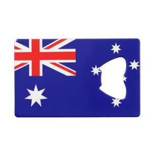 Steel Bottle Opener with flag of Australia