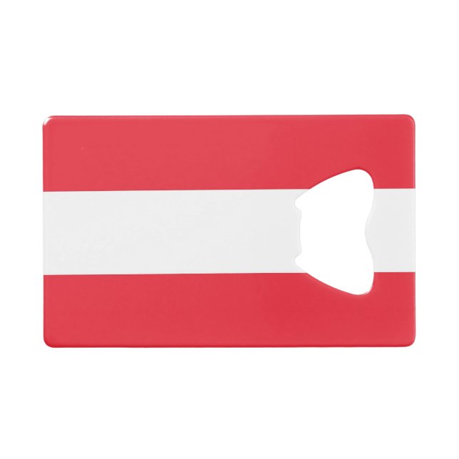 Steel Bottle Opener with flag of Austria (Front (Horizontal))
