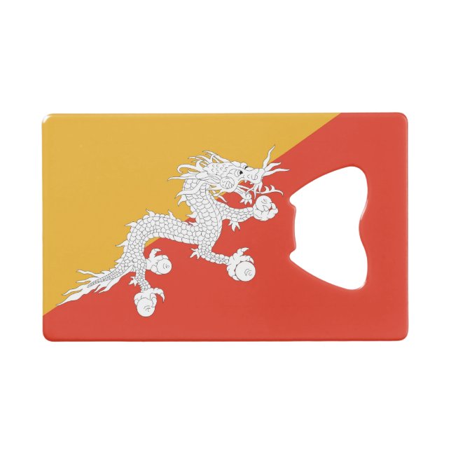 Steel Bottle Opener with flag of Bhutan (Front (Horizontal))