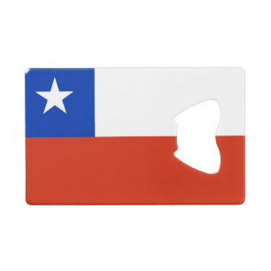 Steel Bottle Opener with flag of Chile