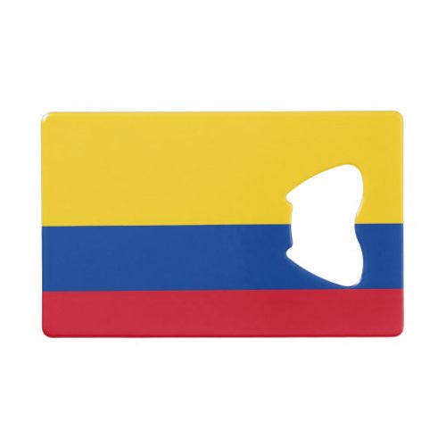 Steel Bottle Opener with flag of Colombia