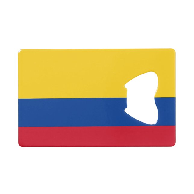 Steel Bottle Opener with flag of Colombia (Front (Horizontal))