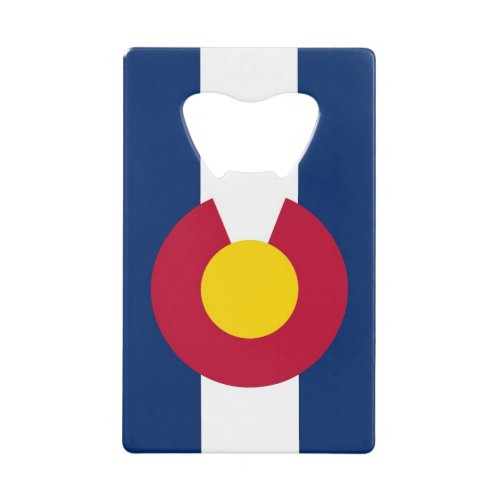 Steel Bottle Opener with flag of ColoradoUSA