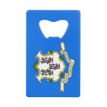 Steel Bottle Opener with flag of Connecticut,USA
