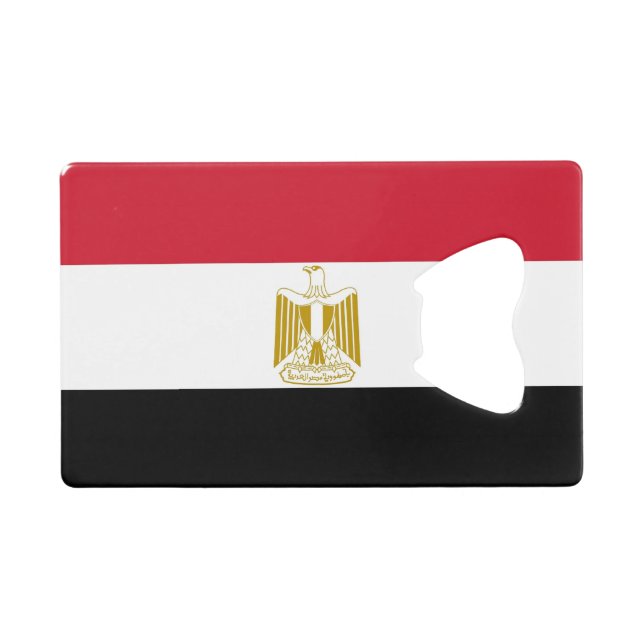 Steel Bottle Opener with flag of Egypt (Front (Horizontal))
