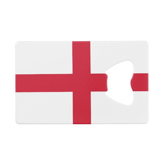 Steel Bottle Opener with flag of England, UK (Front (Horizontal))