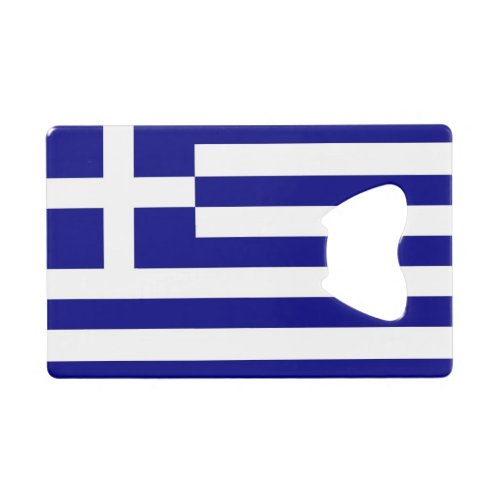 Steel Bottle Opener with flag of Greece