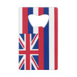 Steel Bottle Opener with flag of Hawaii, USA
