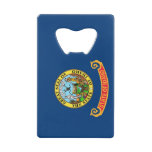 Steel Bottle Opener with flag of Idaho, USA