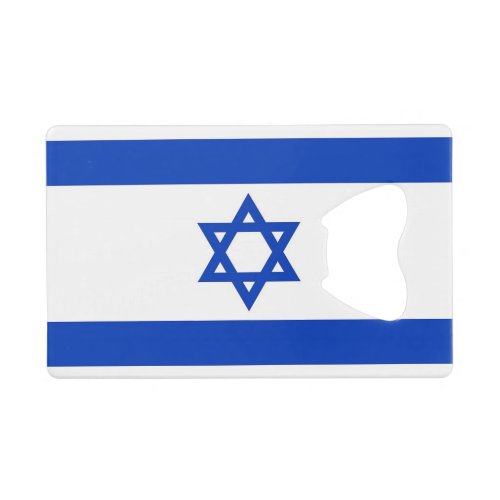 Steel Bottle Opener with flag of Israel