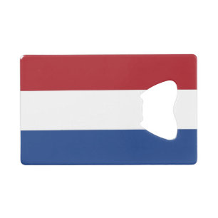 Steel Bottle Opener with flag of Netherlands