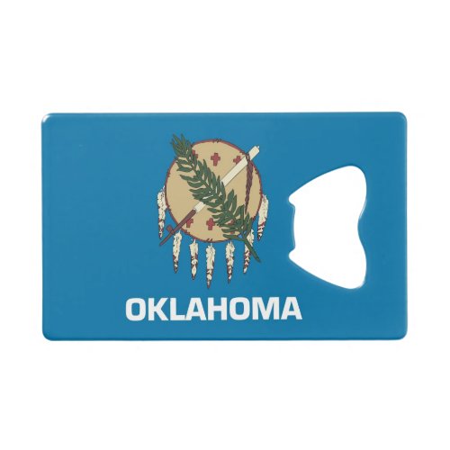 Steel Bottle Opener with flag of Oklahoma State