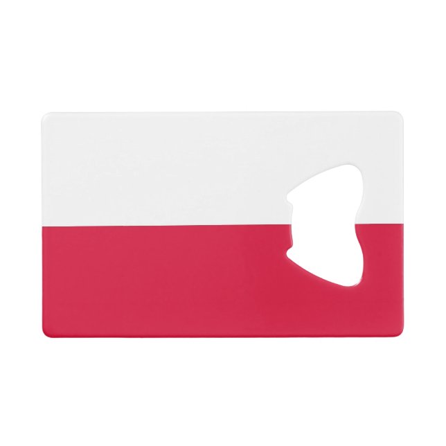 Steel Bottle Opener with flag of Poland (Front (Horizontal))