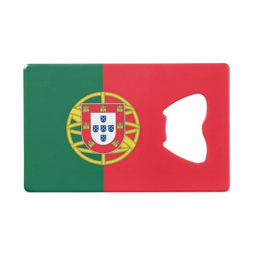 Steel Bottle Opener with flag of Portugal