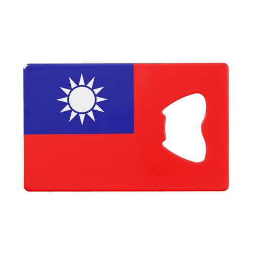 Steel Bottle Opener with flag of Taiwan