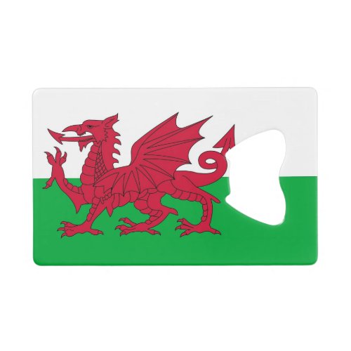 Steel Bottle Opener with flag of Wales UK