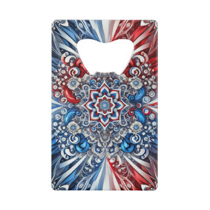 Steel Bottle Opener with French Colors Design