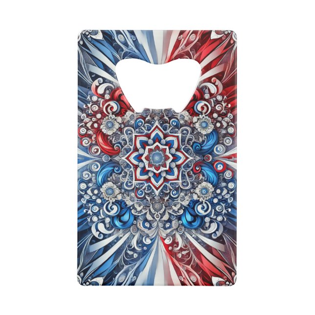 Steel Bottle Opener with French Colors Design (Front)