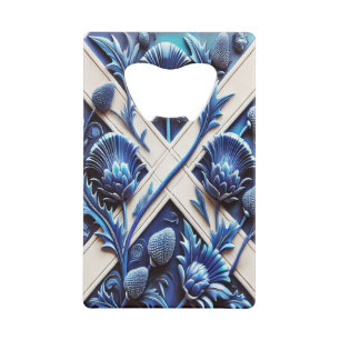 Steel Bottle Opener with Scottish Thistles Design