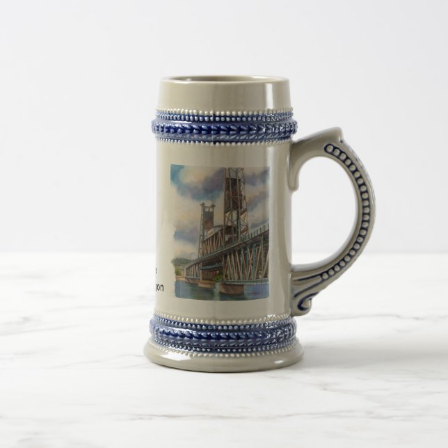 Steel Bridge in Portland, Oregon Beer Stein (Right)