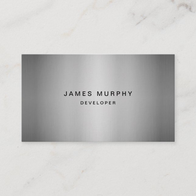Steel Business Card (Front)