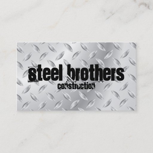 Customizable Steel Business Card Template