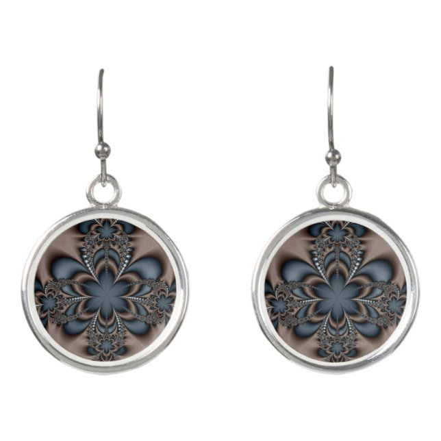 Steel butterflower earrings (Front)