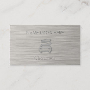 "Steel" Chauffeur Business Cards