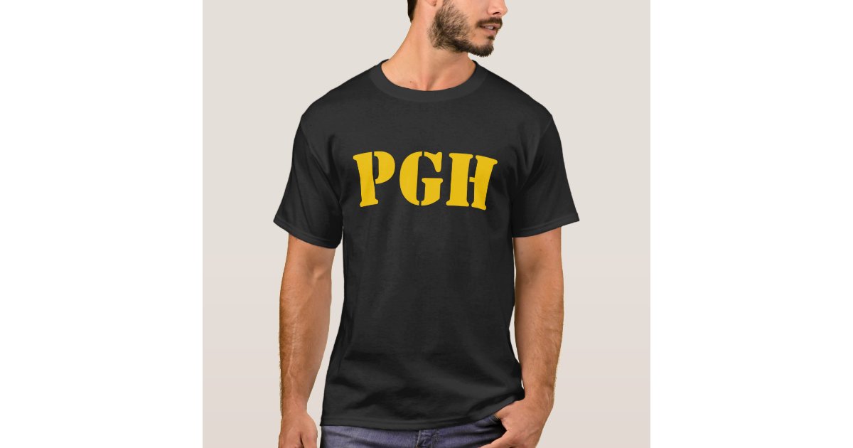 Pittsburgh Tshirt 412 City Skyline Yellow Pittsburgh T-Shirt