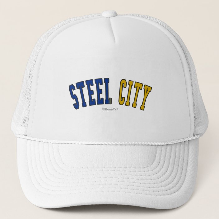 Steel City in Pennsylvania State Flag Colors Mesh Hat