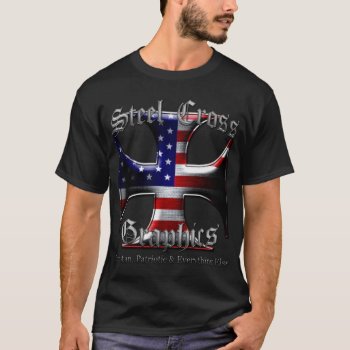 Steel Cross Graphics - American Flag Iron Cross T-shirt by SteelCrossGraphics at Zazzle