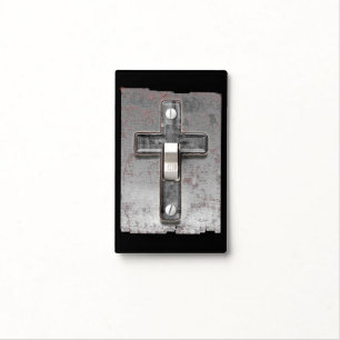 Steel Cross Light Switch Cover