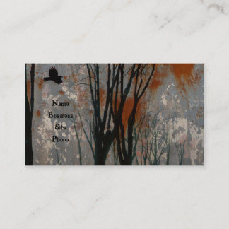 Steel Crow Art Grunge Business Card