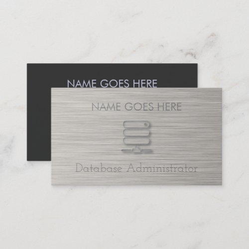 Steel Database Administrator Business Cards