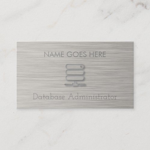 Steel Database Administrator Business Cards