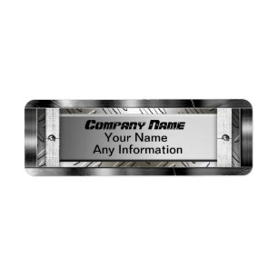 Steel Diamond Pattern Metal Labels