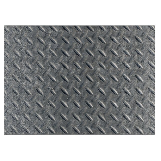 Steel Diamond Plate Background Cutting Board (Front)