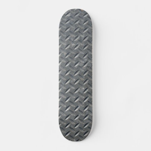 Steel Diamond Plate Background Skateboard