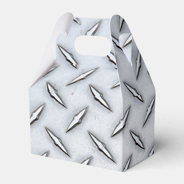 Steel Diamond Plate  Favor Boxes (Front Side)