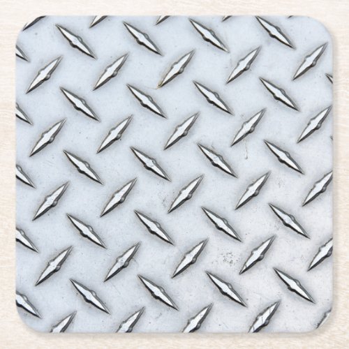 Steel Diamond Plate Square Paper Coaster