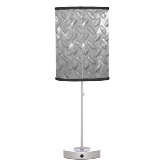 Steel diamond plate table lamp design (Back)
