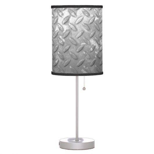 Steel diamond plate table lamp design (Left)