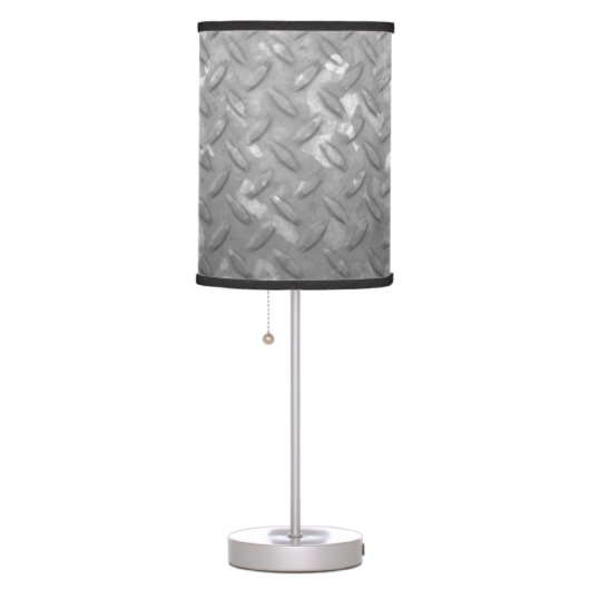 Steel diamond plate table lamp design (Right)