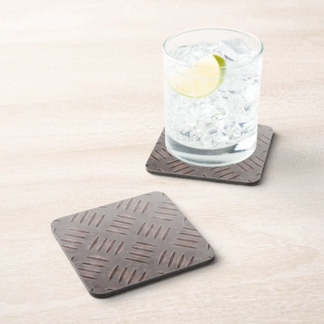 Steel Diamond Plate Texture Coaster (Right Side)