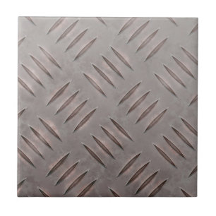 Steel Diamond Plate Texture Tile