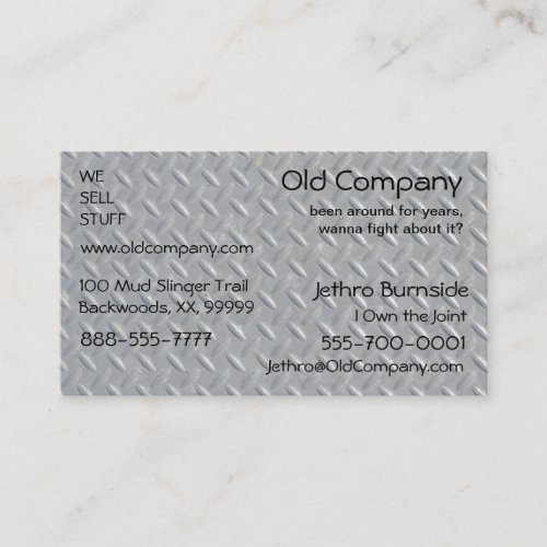 Steel Diamond Plated Safety Panel Business Card