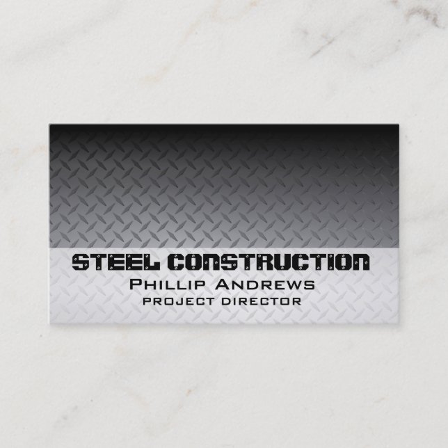 Steel Diamondplate Business Card (Front)