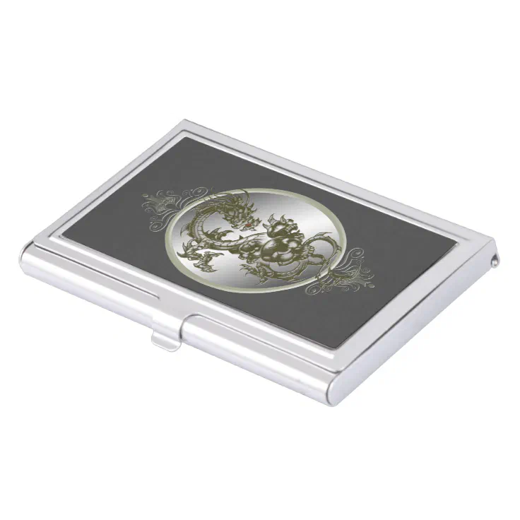 Steel Dragon Business Card Holder | Zazzle