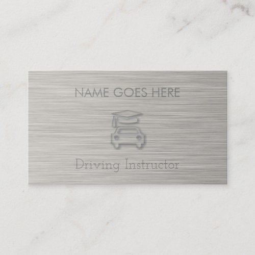 Steel Driving Instructor Business Cards