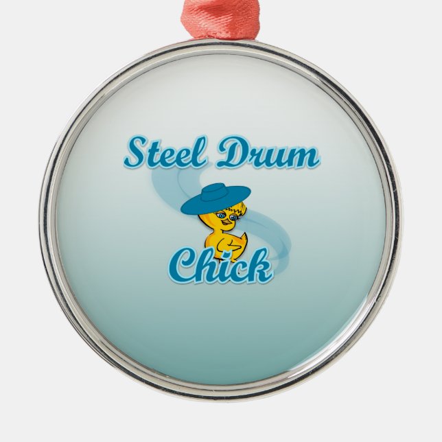 Steel Drum Chick #3 Metal Ornament (Front)